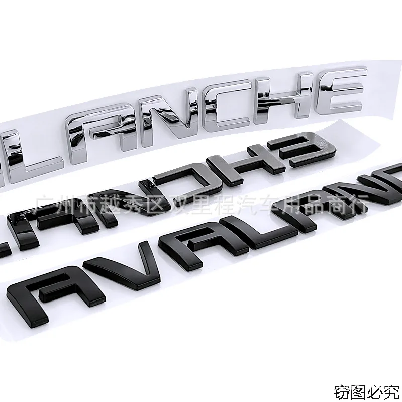 Suitable for Chevrolet GMC AVALANCH Modification, Electroplated ABS Car Label, Trunk Label Decoration Car Sticker Emblem