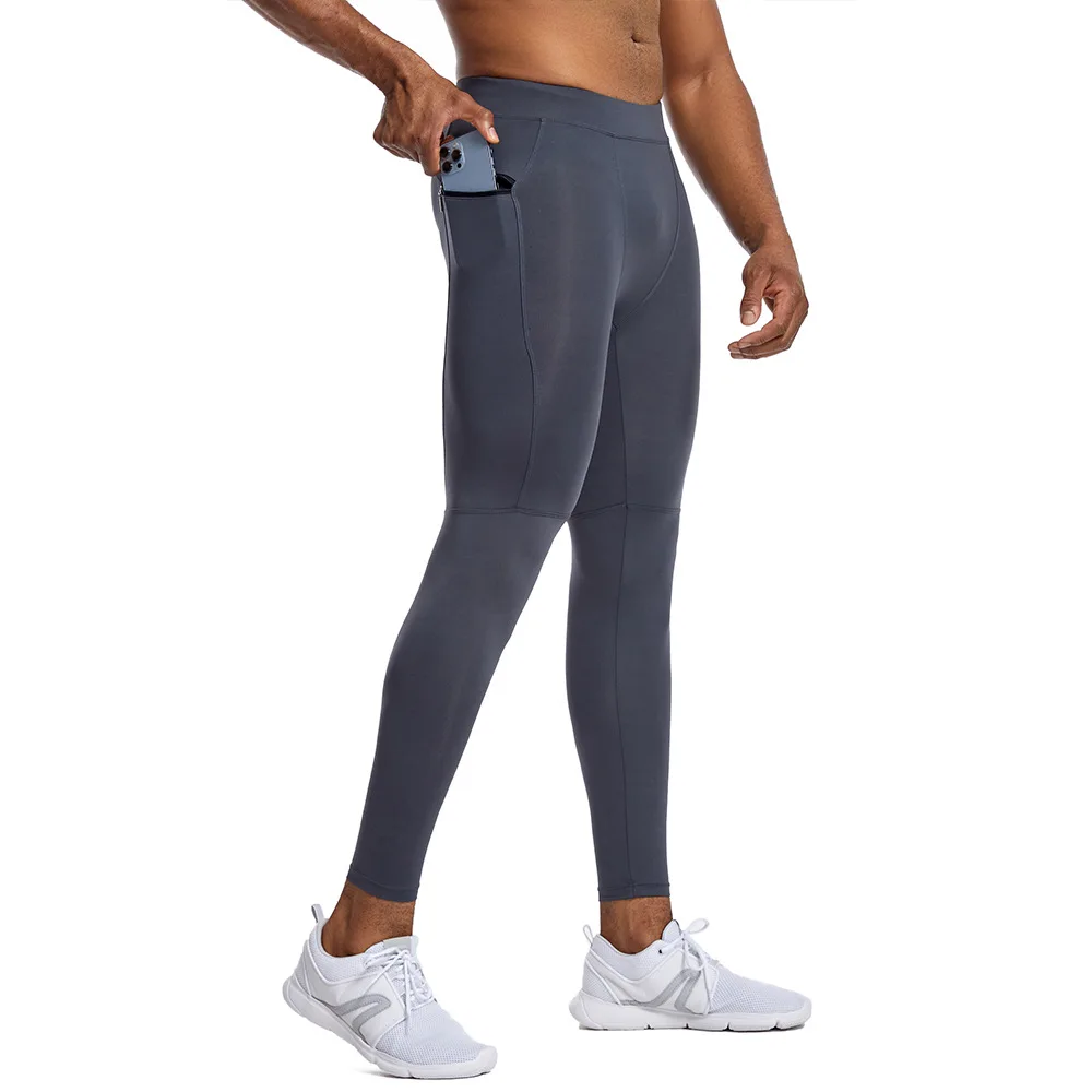 Men's Training Pants Gym Workout Tights, Fall Winter Quick Dry Compression Pants for Running, Basketball, Jogging, Sports