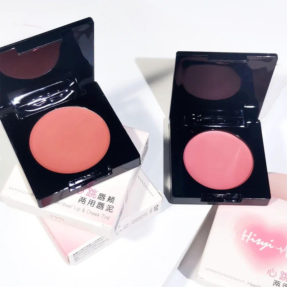 لوحة طينية 2 في 1 للشفاه وأحمر الخدود - 6 ظلال غير لامعة، ألوان حمراء/بنية جريئة، خالية من التلك، نباتية، طويلة الارتداء، معتمدة، للجنسين، آمنة للبشرة #3