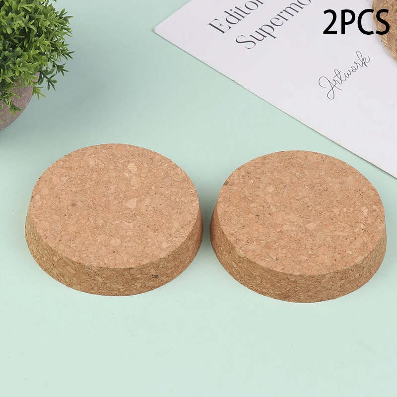 2Pcs/lot Lab Top DIA 74mm-103mm Wood Big Cork Thermos Bottle Stopper Essential Oil Pudding Glass Bottle Lid