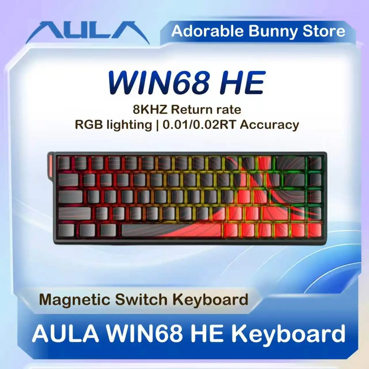 AULA WIN 68 HE Magnetic Axis Keyboard RT Gaming Mechanical Keyboard Wired 8KPolling Rate Full-Key Hot-Swappable