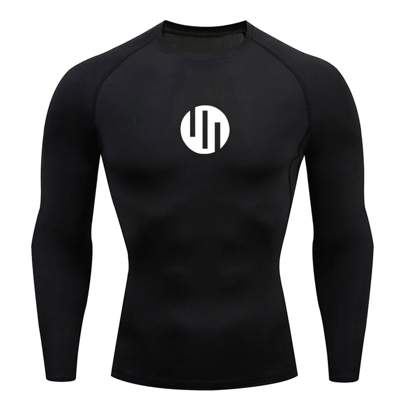 Running Men's Compression Long sleeve T-Shirt Gym Sports underwear Quick-drying Sweat-Wicking Sunscreen Second Skin Workout Men image 6
