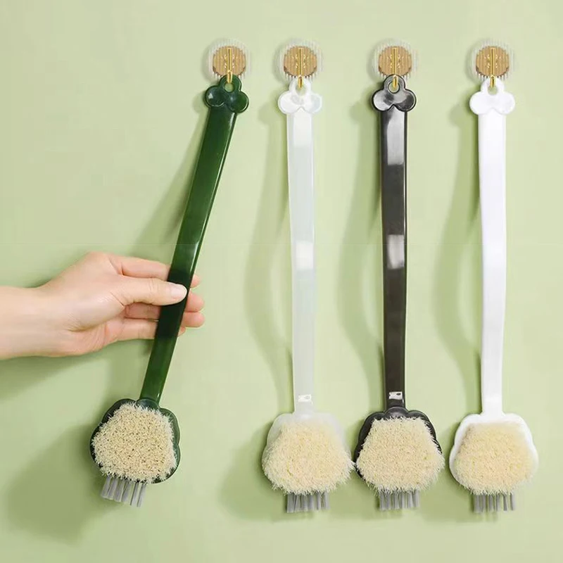 แปรง 3 ด้านยาวแปรงอาบน้ํา Multi-use Body Scrubber อาบน้ํา Exfoliator ขัดผิวนวดห้องน้ําอุปกรณ์เสริมสําหรับผู้ใหญ่