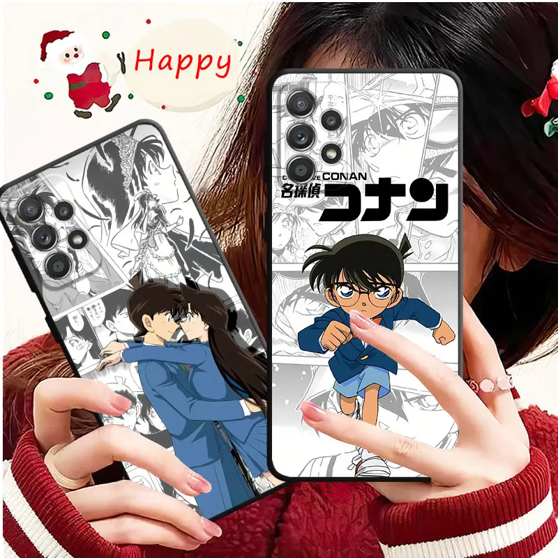 Phone Case for Samsung Galaxy Note 10 Plus 8 9 S21 S23 Ultra 5G S20 Note 20 Ultra S22 Anime Detective Conan TPU Soft Cover