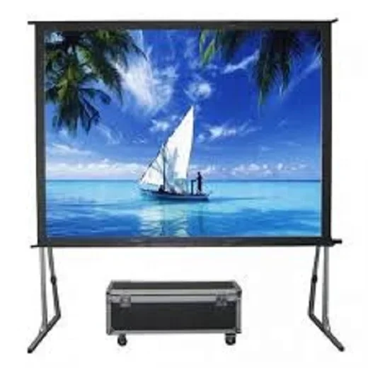 

SMX screen portable 150 inch front and rear material large flight case quick folding projector fast fold projection