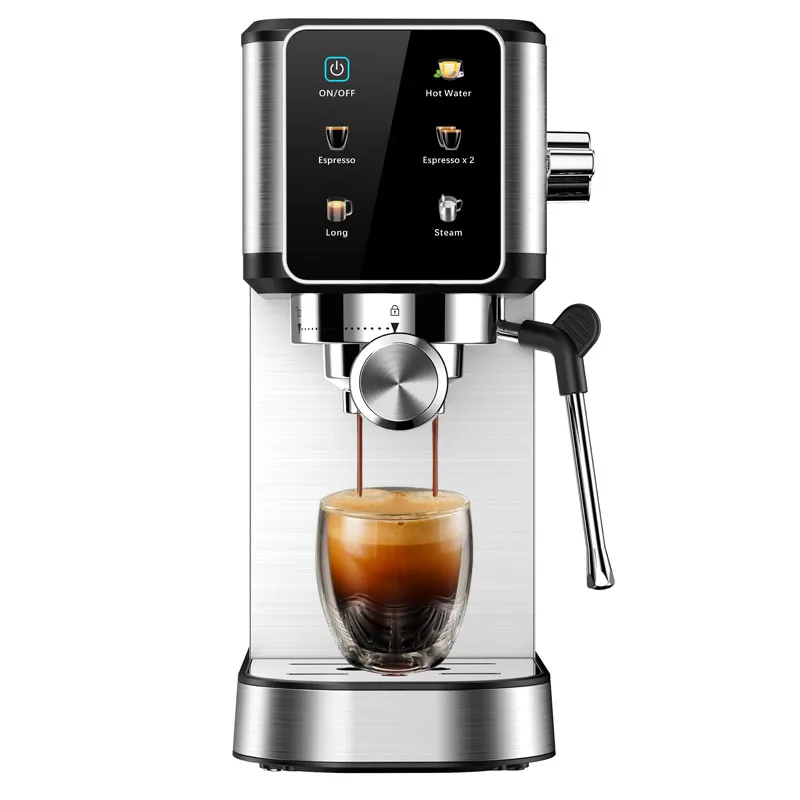 New espresso coffee maker 20 bar powerful pressure pump electric Cappuccino Latte portable coffee machine with milk frother