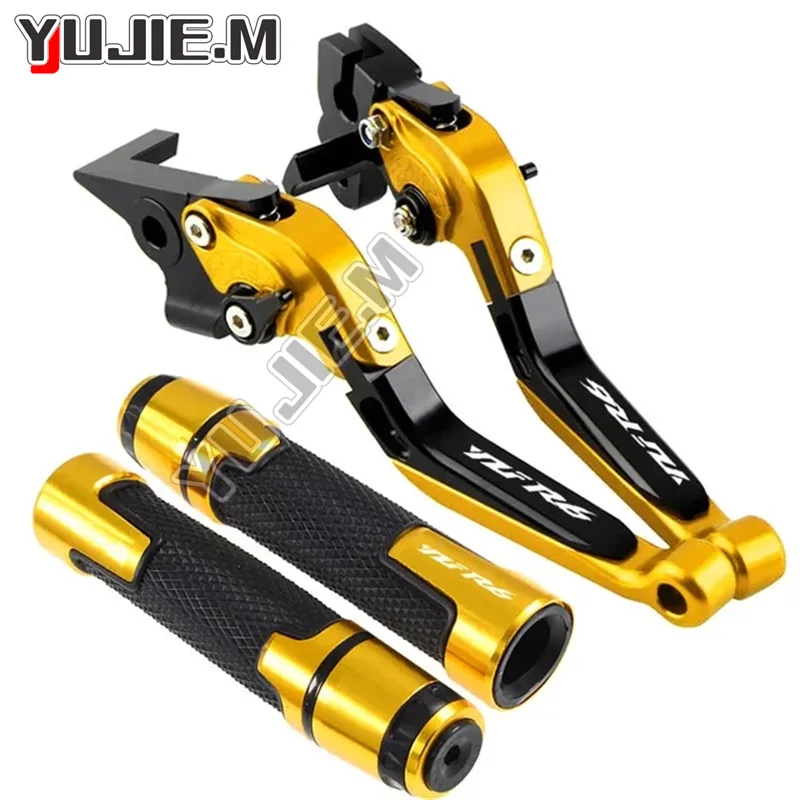 YZFR6 LOGO Motorcycle CNC Brake Clutch Levers Handlebar Grip Handle Hand Grips For YAMAHA YZF R6 1999 2000 2001 2002 2003 2004