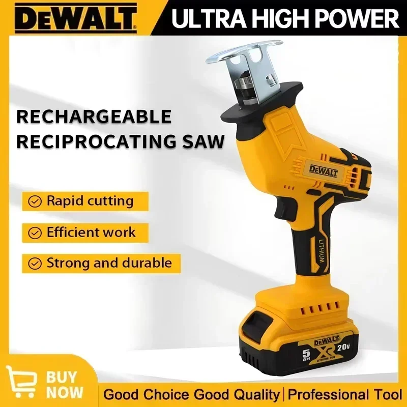 

Dewalt 2800RPM Cordless Reciprocating Saw 20V Brushless Electric Saw Multifunctional Metal Wood Pipe Cutting Saw Power Tool