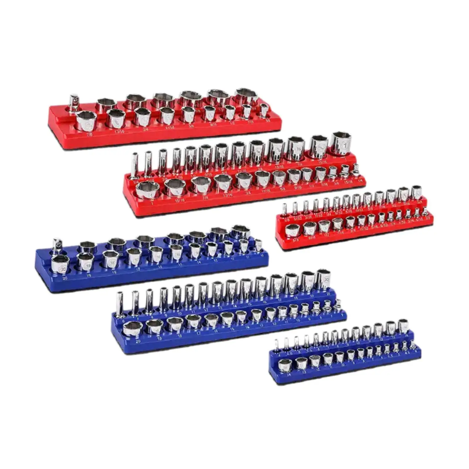 

6 Pieces Socket Organizers Socket Holders Lightweight Multipurpose Portable Effectively Heavy Duty Accessories for Tool Box