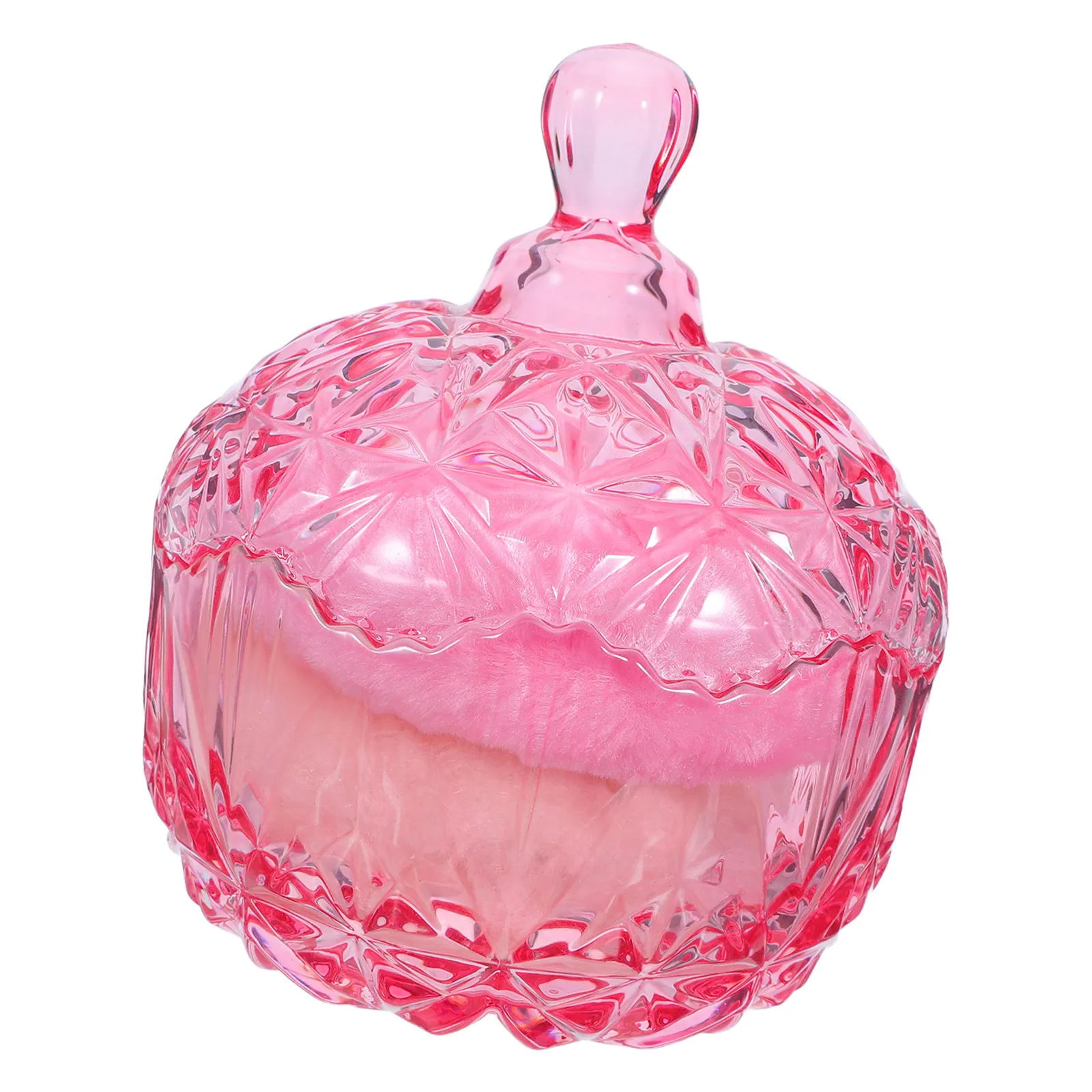 1Set Soft Baby Body Powders Puff with Container Bow Design for Even Bath Powder Dusting and Care Body Powders Puff