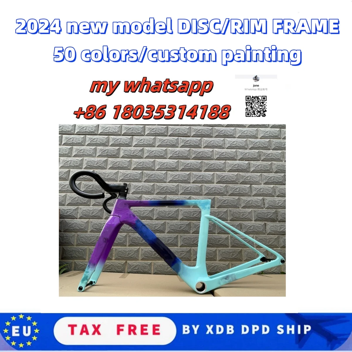 

New Carbon Road Bike Frame OSTRO VAM Road Bicycle Carbon Frameset Fully Internal Cable Routing Integrated Barstem DPD Shipping