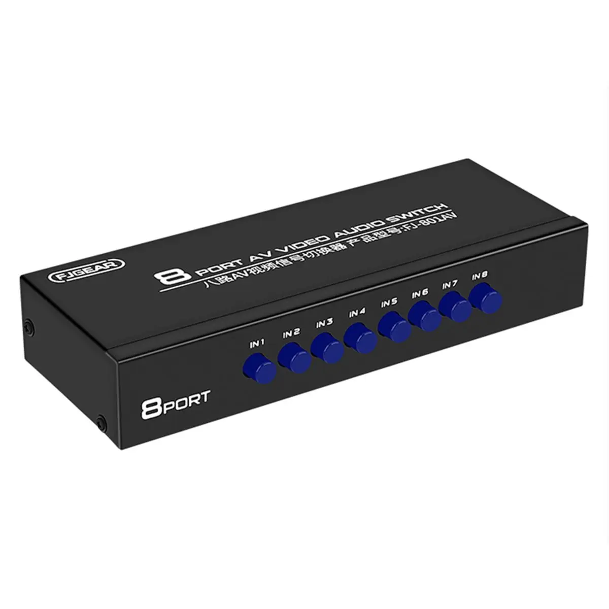 L73A NEW 8-Way AV Switch Switcher Out Composite Video L/R Box for DVD Audio Switcher