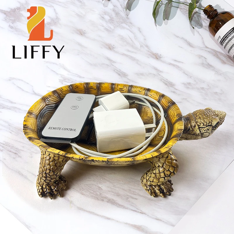

Storage Box Resin Turtle Decoration Basin for Home Decorations Bowl Accessories Sculpture Statue of Living Room