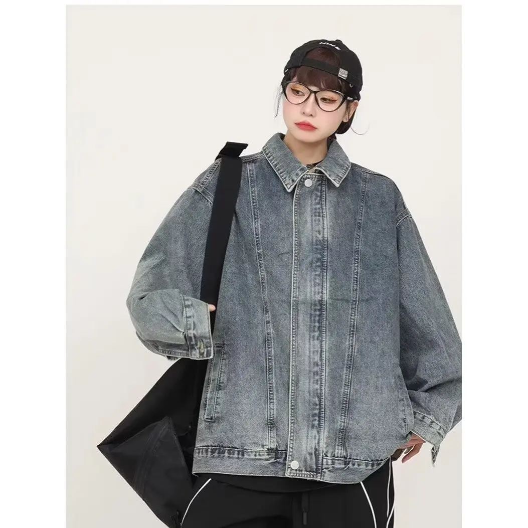 

Модная джинсовая куртка в повседневном стиле, дышащая удобная мужская одежда, ветрозащитная верхняя одежда с лацканами, высокое качество, Roupas Masculinas