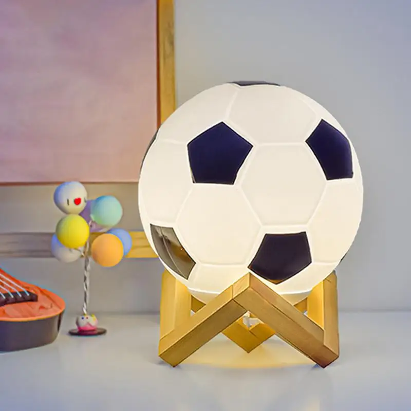 Soccer Night Light Small Bedside Light Creative Night Light LED Table Lamp For Reading Room Kids Room Living Room Dorm