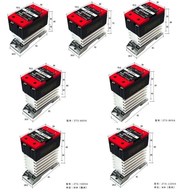 

Integrated Solid State Voltage Regulator ZTS-60 80VA ZTS-100 120VA Single Phase Voltage Regulator Relay Including Radiator