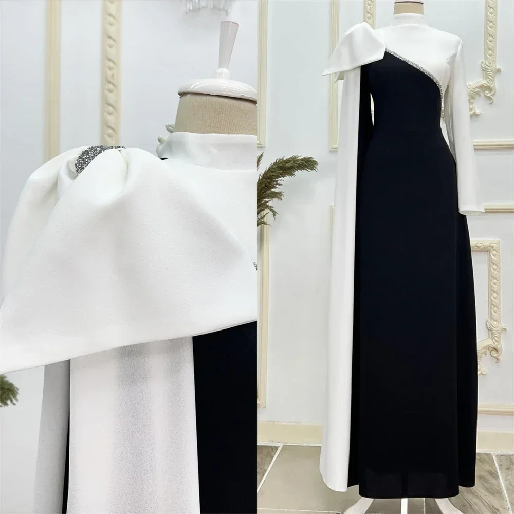 

Индивидуальное вечернее платье с высоким воротом فساتين Bow Ruff Sheath Formal Women Occasion Kaaba Eid فساتين الحفلات Prom