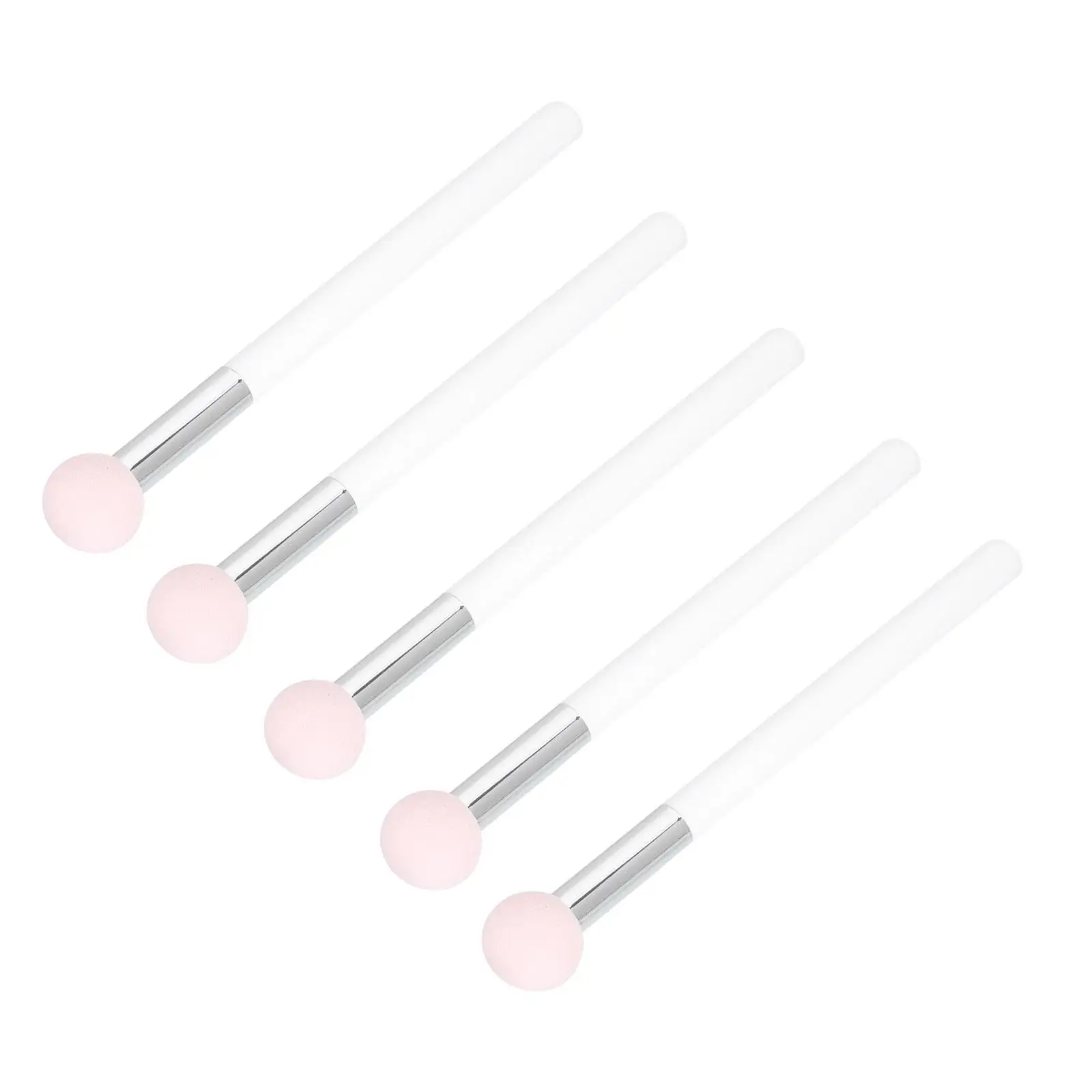 

5pcs Sponge Wooden Handle Makeup Brushes Concealer Tools Travel Size Dry Mushroom Head Sponges Wet Dual Use