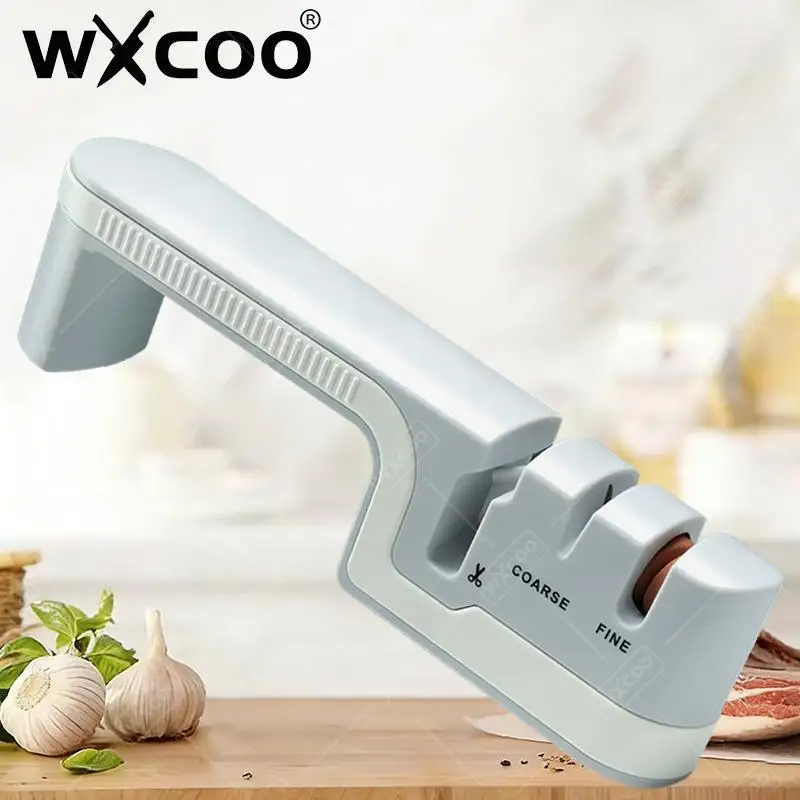 WXCOO knife sharpener kitche honing tools diamond Tungsten steel ceramic kitchen grinding system fast sharpening knife grinder