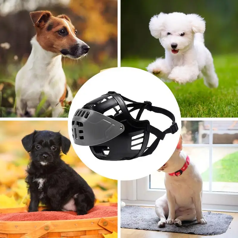 Adjustable Protective Dog Muzzle Breathable Guard Against Biting Dog Mouth Cover for Grooming Drinkable Sturdy Cage Muzzle