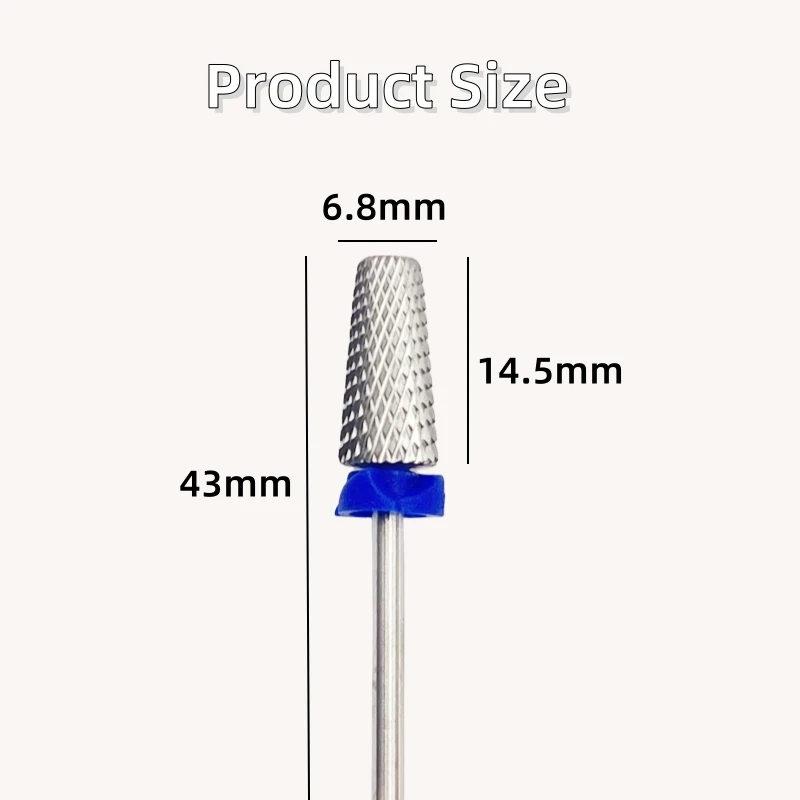 新しい5 in 1タングステン鋼ネイルミリングビット、2.35mmシャンク、長期ジェル除去用多機能カーバイドネイルアートツールファイル
