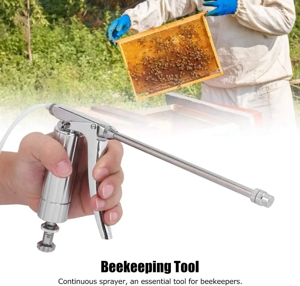 Garden Beekeeping Stainless Steel Continuous Spray Sprayer Pollination Pollenator Adjustable Vegetable Greenhouse Bees Tools