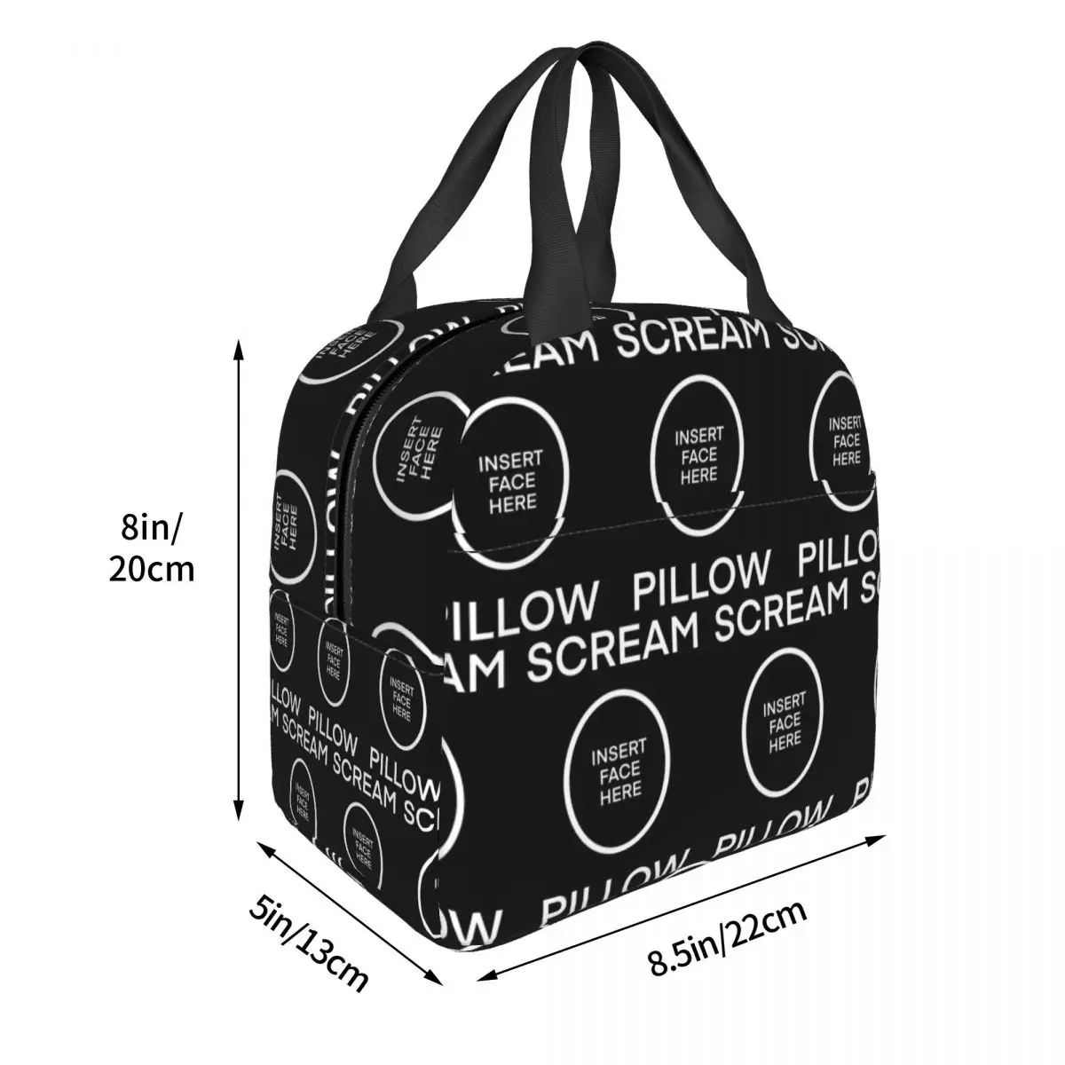 SCREAM PILLOW Insulated Lunch Bag for Women Children Leakproof Food Boxes Thermal Lunch Box Tote