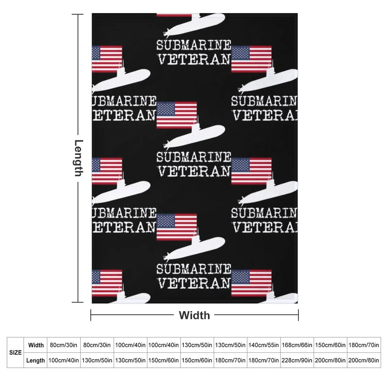 SUBMARINER Submarine Veteran Throw Blanket Quilt Flannel Fabric Picnic Baby Blankets