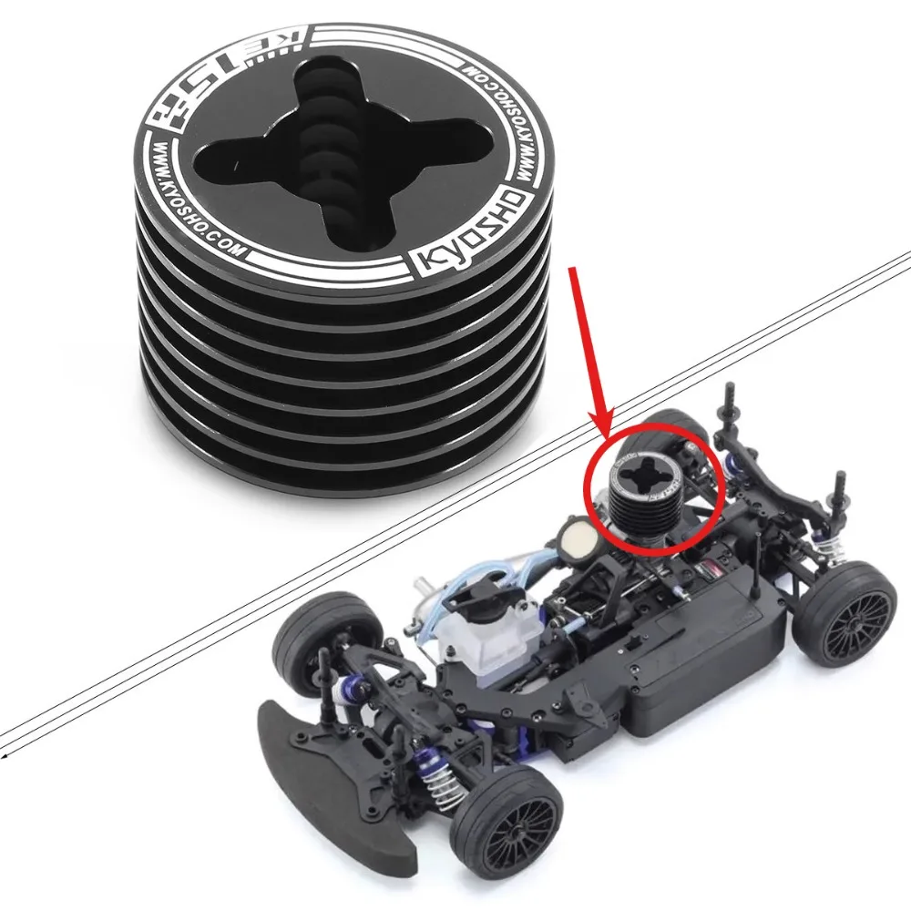 

74033 Radiator New FW06 Round Engine Radiator Engine Modification Parts 1/10 Scale RC Car Engine Radiator Upgrade Parts