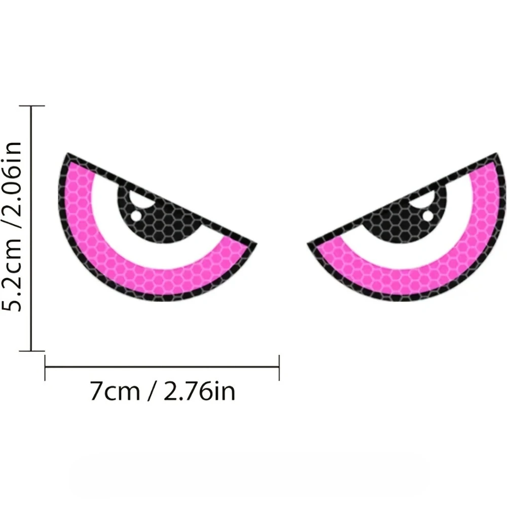 1Pair Demon Eye Reflective Motorcycle Sticker Waterproof for Motorcycle Headlight Night Safety Warning Self-Adhesive Accessories