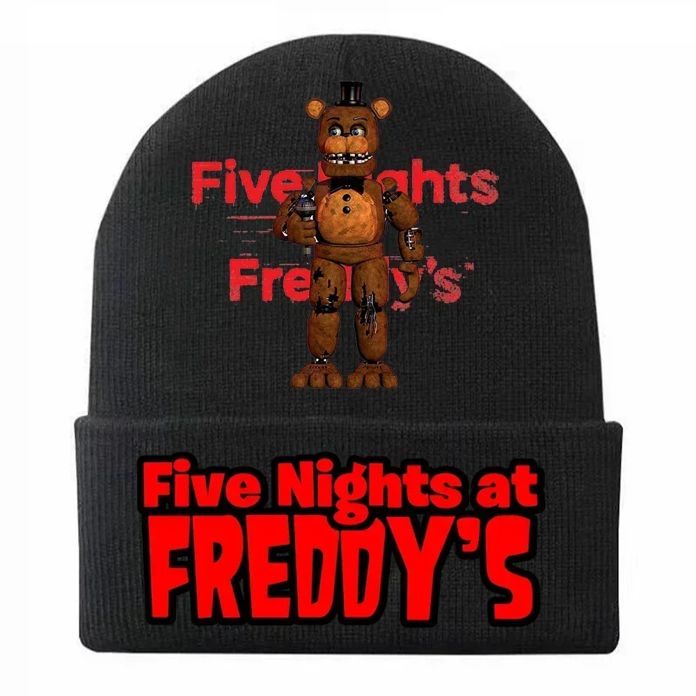 خمس ليال في فريدي قبعة الأطفال محبوك قبعات للبنين Fnafs الطفل قبعة قبعة أنيمي طباعة الشتاء القبعات Gorros دي بونتو هدية #2