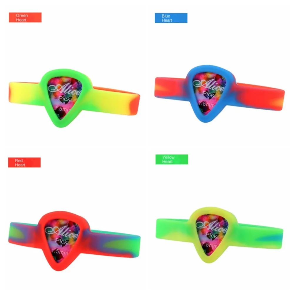 Waterproof Guitar Picks Bracelet Mini Rubber Guitar Pick Holder Wrist Strap Personality Convenient Guitar Pick Holder Wristband