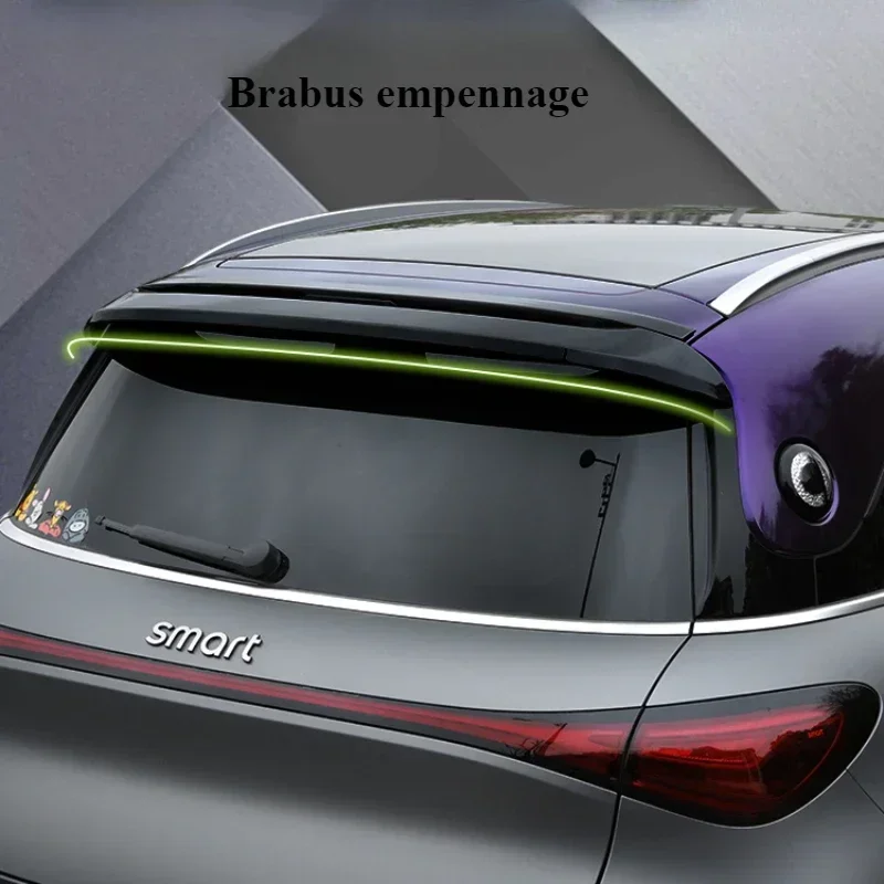 FOR Smart Spirit No. 1 car tail wing top wing sports fixed wind wing Babos modified appearance rear tail sticker