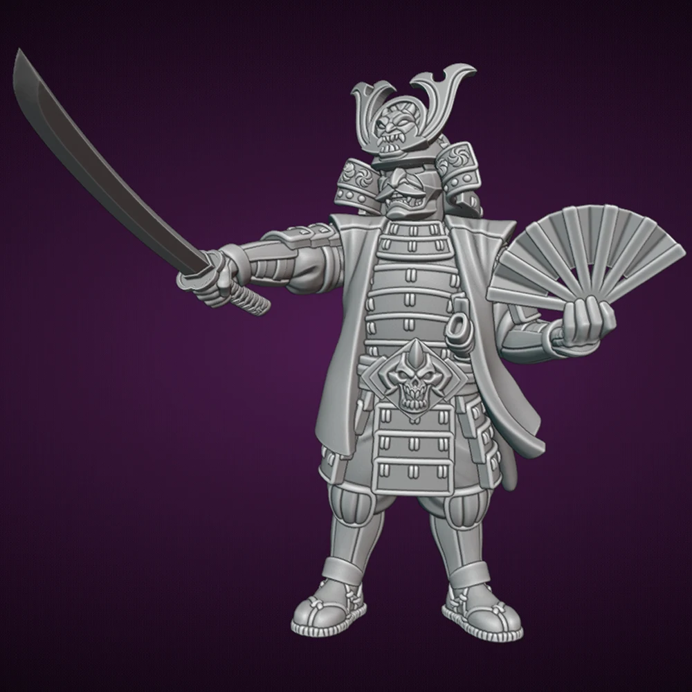 

1:24 Japanese samurai 3d Printed Model Resin Unpainted Figure Model Kit Miniature Garage Gk Kits Unassembled Diy Toys