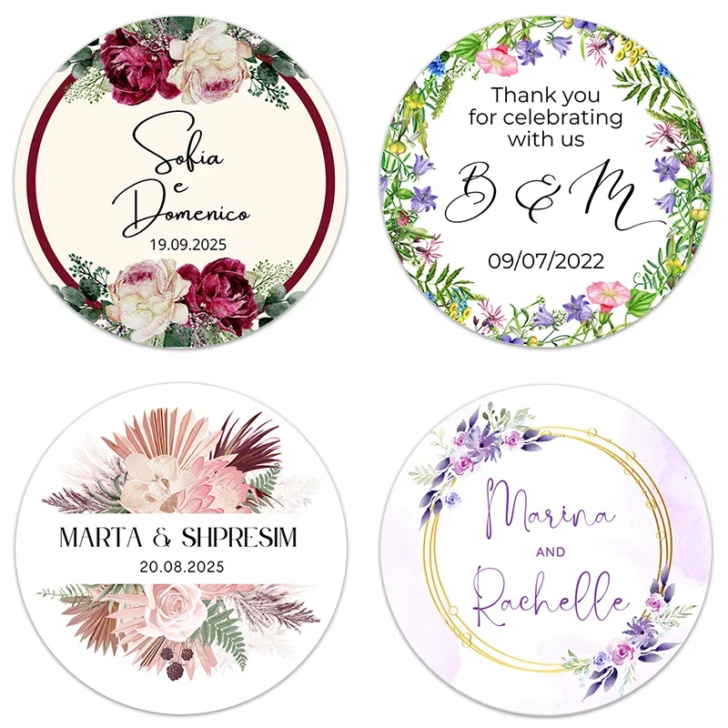 Personalized Wedding Stickers, Custom Thank You Label Sticker