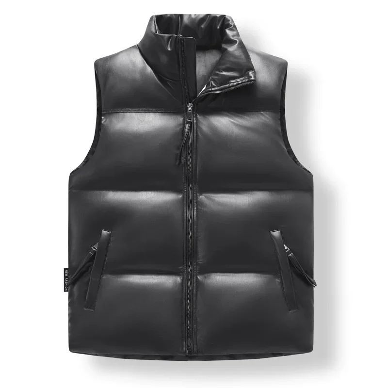 Pop Pure Version Vest For Men, Autumn And Winter Stand Collar Down Cotton Sleeveless Jacket, Slim And Handsome Youth Coat