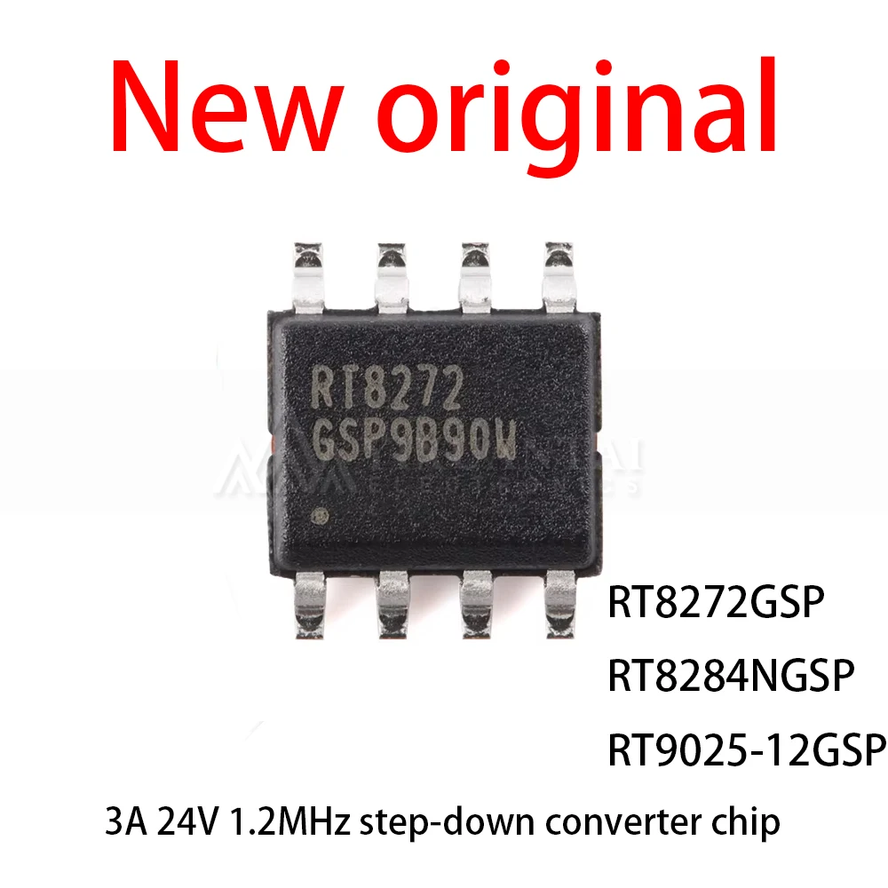 

10Pcs SOP8 SMD RT8272GSP RT8284NGSP RT9025-12GSP RT9173 8272 8284 9025 9173 3A 24V 1.2MHz step-down converter chip