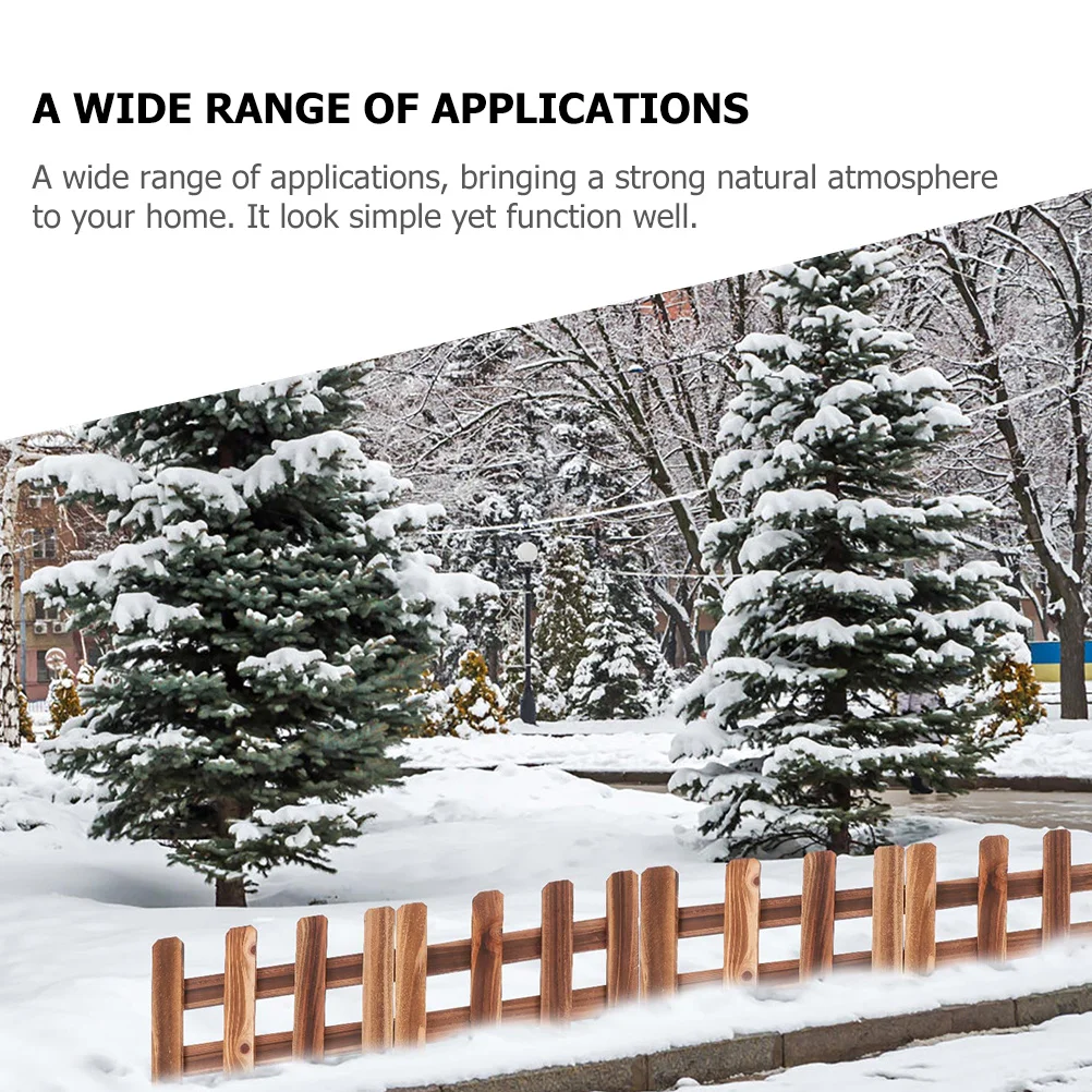 

Rustic Wood Garden Edging Panel For Yard Border Landscape Outdoor Flowerbeds Fencing Natural Wooden Fence Decorative Garden