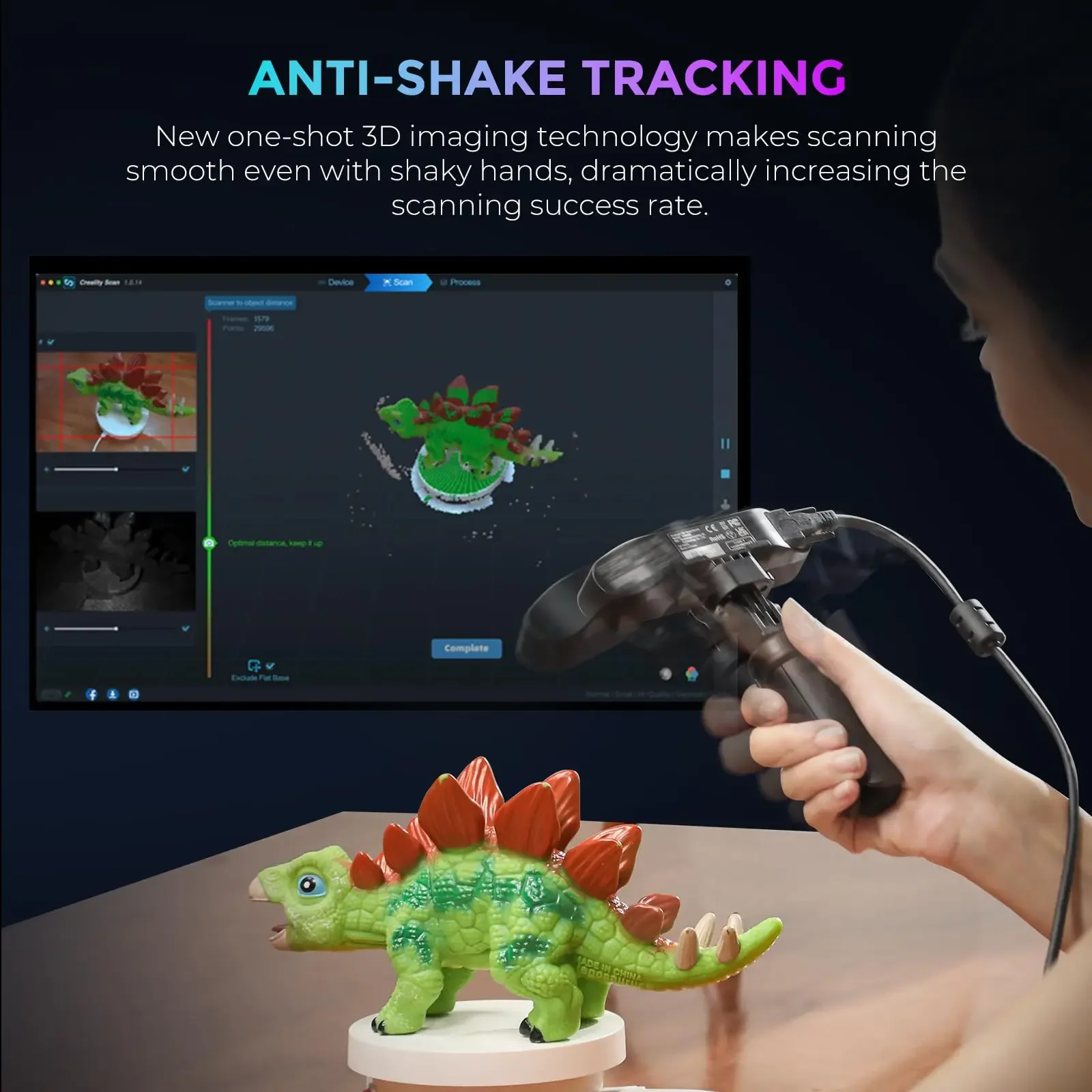 Creality CR-Scan Ferret Pro Draadloze Wifi 3D-scanner Anti-shake Tracking 0,1 mm Nauwkeurigheid Full Color Scannen voor iOS Mac Android