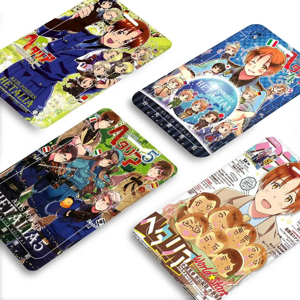 

Anime Hetalia Axis Powers Badge Holder PVC Material ID Card Case For Work Nurse Key & Wallet