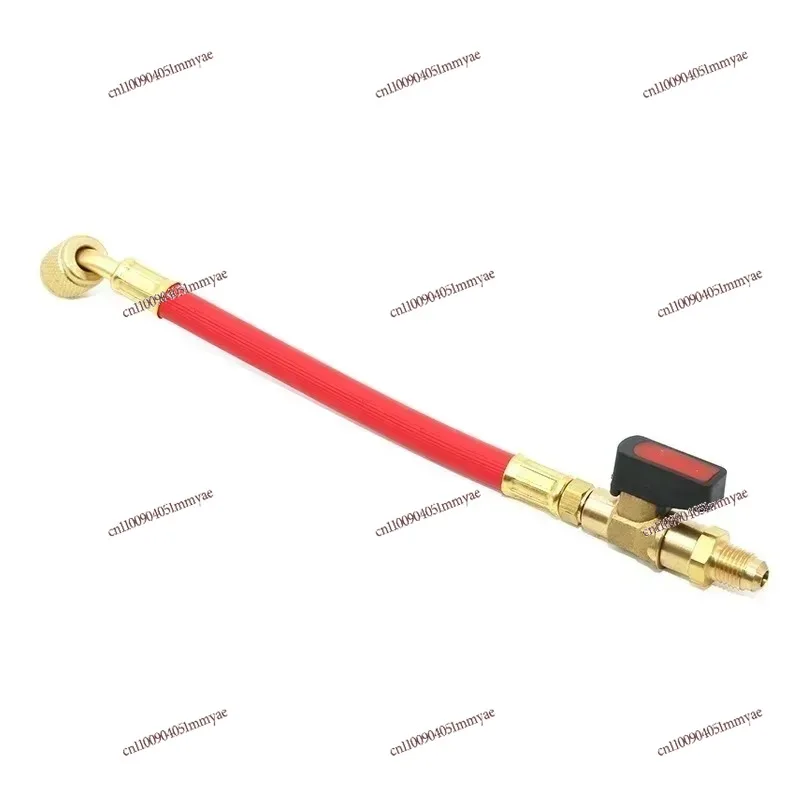 

Refrigerant Charging Hose with Ball Valve Switch for Car Air Conditioning 1 4 Inch Male To 5 16 Female Thread Adapter