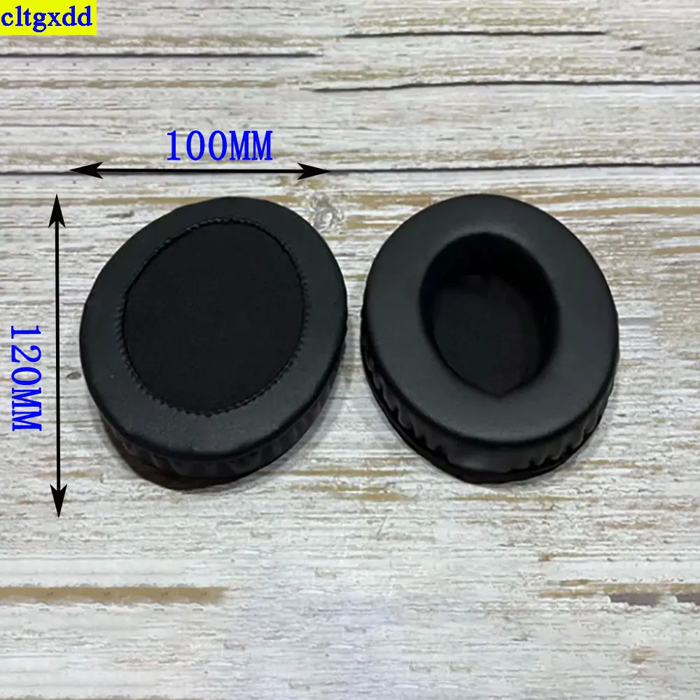 Cltgxdd 1 Paar universelle ovale weiche Leder-Schwamm-Ohrpolster als Ersatz für Kopfhörer, 70 x 60, 80 x 60, 85 x 65, 90 x 70, 95 x 75, 110 x 90, 100 x 120 mm – Detail 2