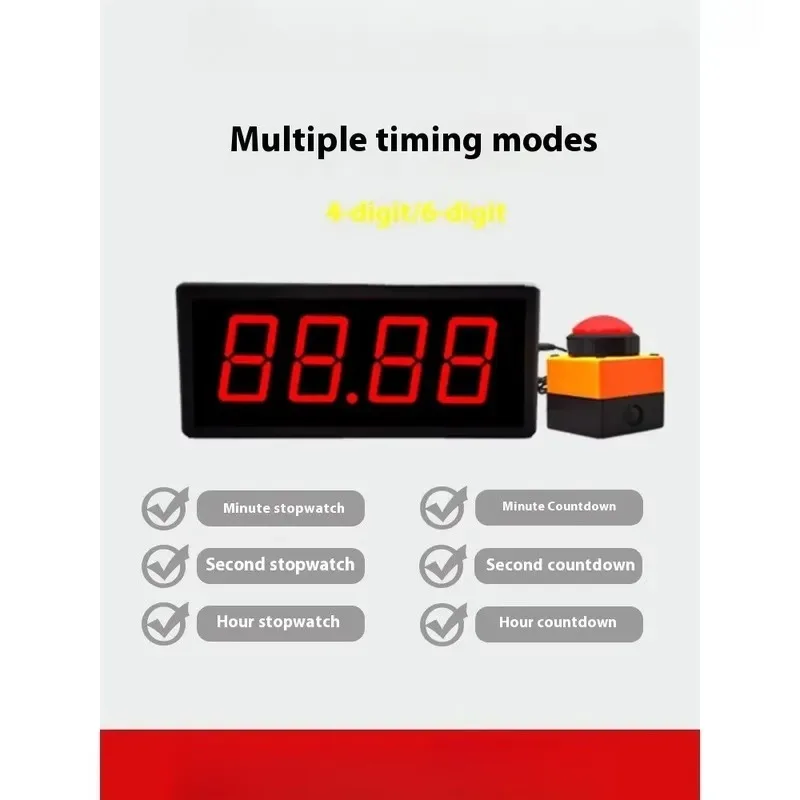 Digital Display Competition Timer Countdown Stopwatch Counter 2.3 Inch 4-Digit Training Speech Timing Equipment + Remote