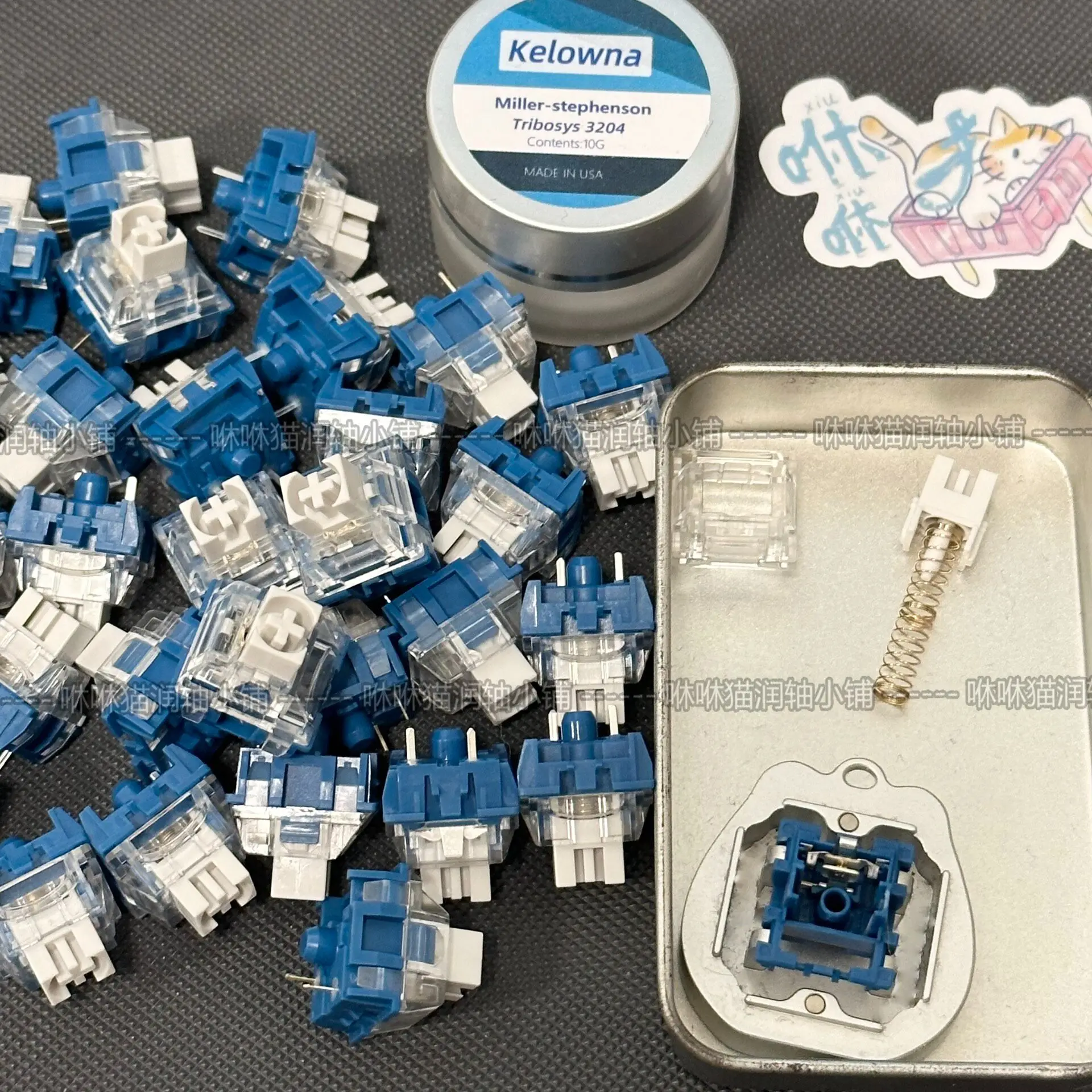 Custom Hand-Finished Swift Silver Themed Switch, Precision Polished High-Speed Mechanical Part for DIY Keyboard Gift