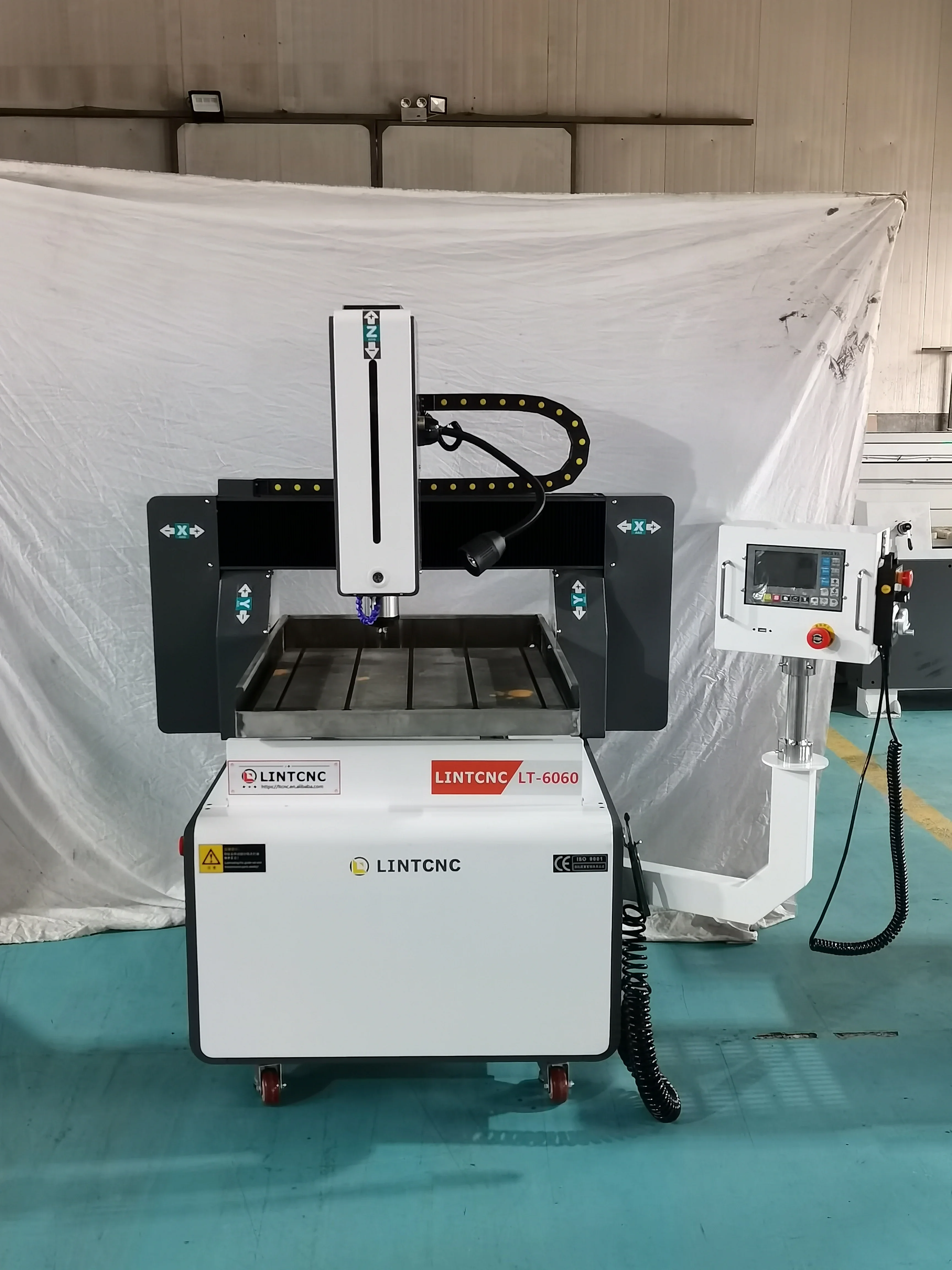 LT-6060 3D CNC 미니 조각기 라우터 캐스트 다리미 테이블, 금속 알루미늄 소재 절단 테이블, 이동 CNC 밀링 머신