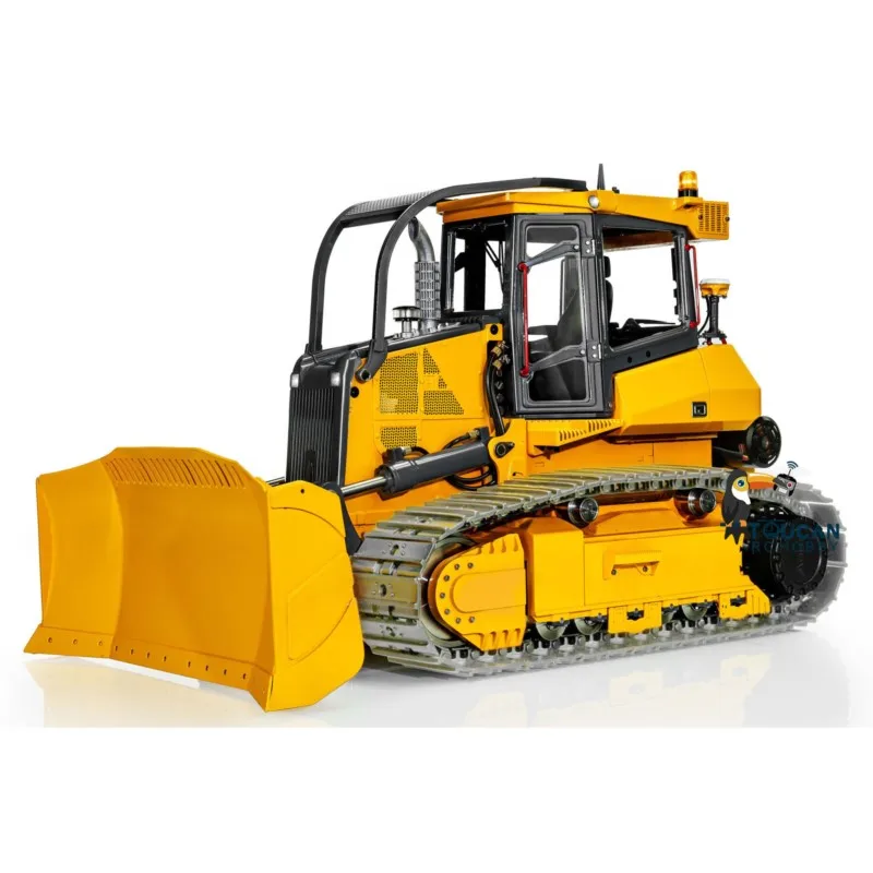 In Magazzino Metallo 1/14 RC Dozer Idraulico LESU Aoue 850K Verniciato Giallo Assemblato Bulldozer Engeerning Modello di Camion Giocattolo Macchina Regalo