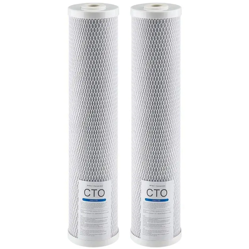 

Whole House Carbon Block Filter 4.5" x 20" For Home Kitchen Office, 2 Pack Chlorine Reduction Taste Odor Improvement Standard Large Capacity Replacement Units