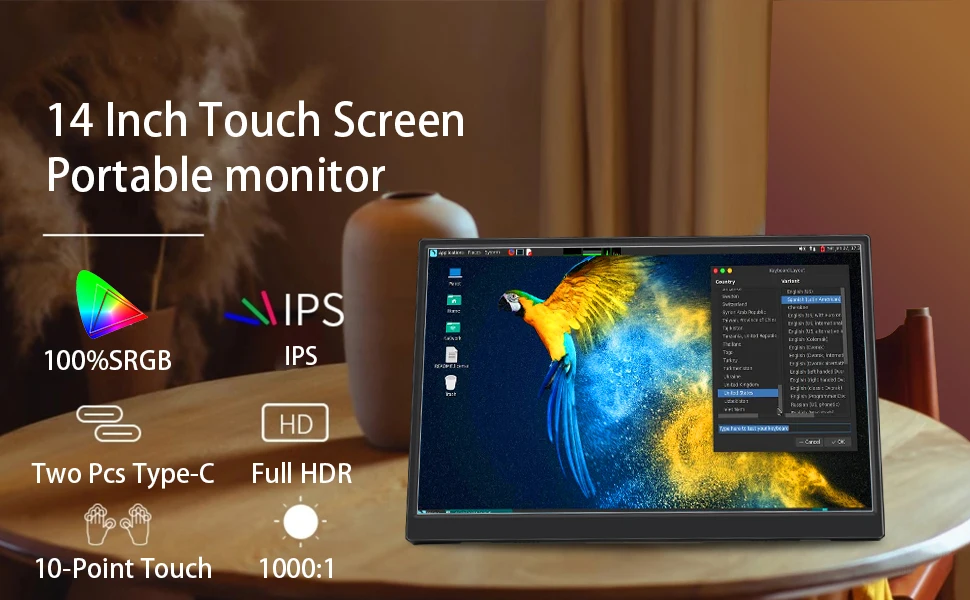 14inch touch monitor