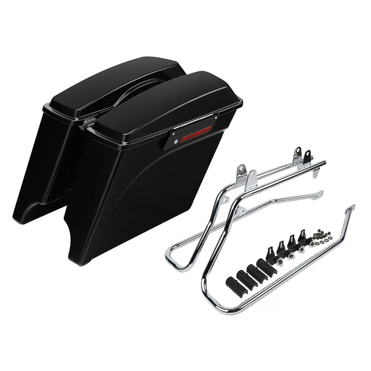 

Motorcycle 5" Stretched Saddlebags Conversion Brackets Fit For Harley Softail Deluxe 1984-2017