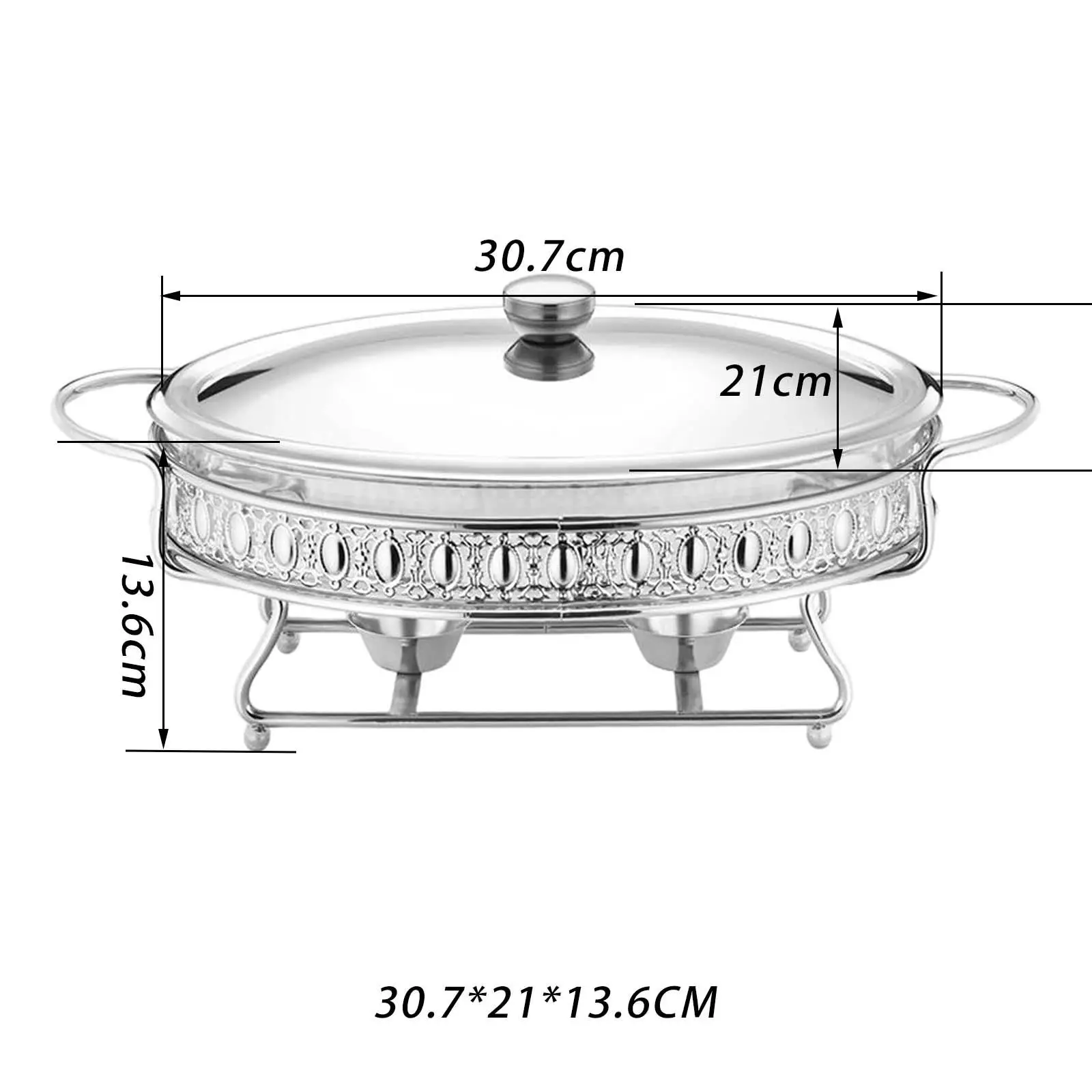 

Stainless Steel Buffet Servers and Warmers Food Warmers with Glass Lid for Event Party Kitchen Cooking Chafing Banquet Birthday